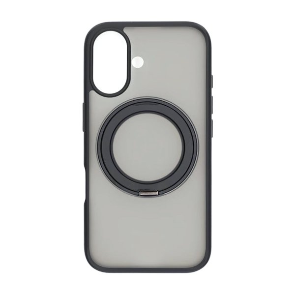 iPhone 16 Deksel Roterbart Stativ Svart