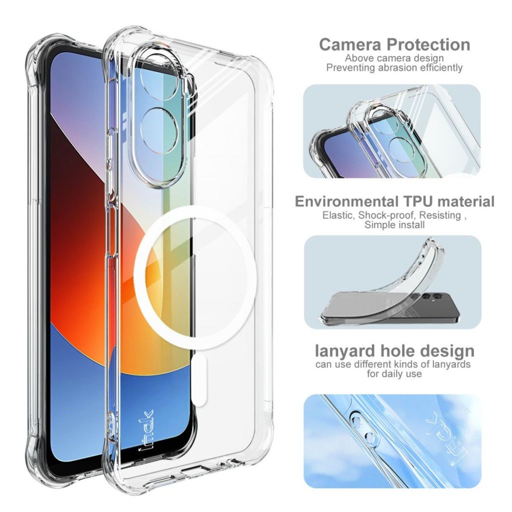 Lc.Imeeke Xiaomi Redmi A7 Pro Etui Airbag MagSafe Klar