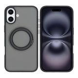 iPhone 16 Plus Deksel Roterbart Stativ Svart