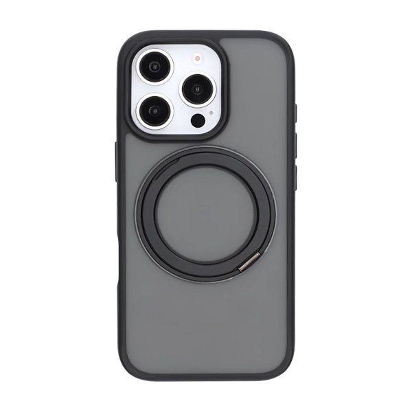 iPhone 16 Pro Deksel Roterbart Stativ Svart
