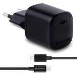 Champion Lader med Kabel Fast Charger Kit USB-C to Lightning 20W Svart