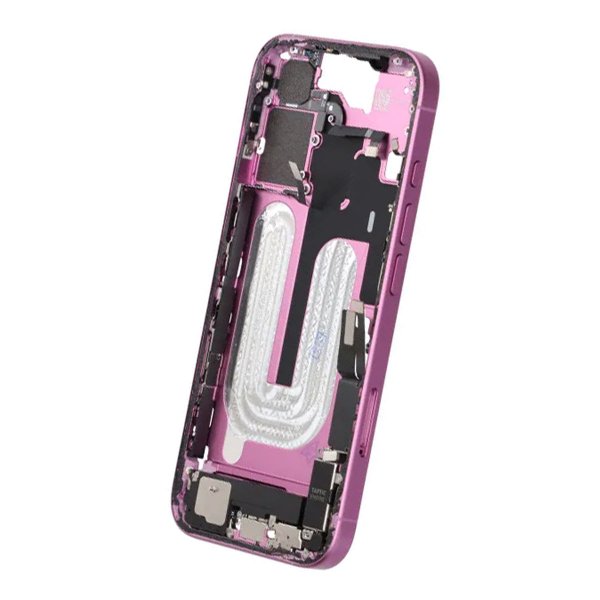 Midtre ramme med smådeler for iPhone 16 - lilla OEM