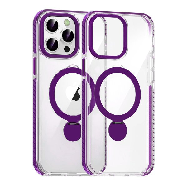 iPhone 15 Pro Deksel Ring Stand MagSafe Lilla