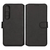 Rvelon Samsung Galaxy S25 Edge Etui 4 Kortlomme Avtakbart deksel Svart