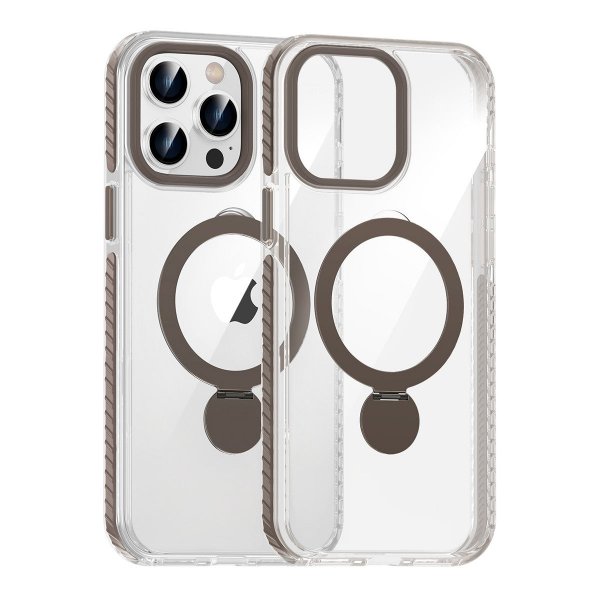 iPhone 15 Pro Deksel Ring Stand MagSafe Transparent