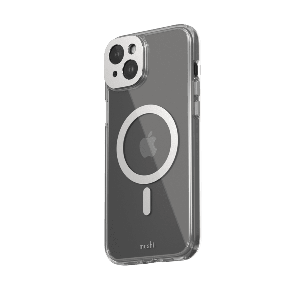 Moshi iPhone 15 Plus Deksel iGlaze MagSafe Luna Silver