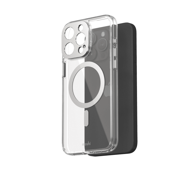 Moshi iPhone 15 Pro Max Deksel iGlaze MagSafe Luna Silver