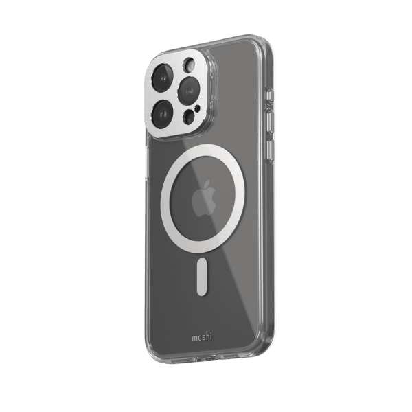 Moshi iPhone 15 Pro Max Deksel iGlaze MagSafe Luna Silver