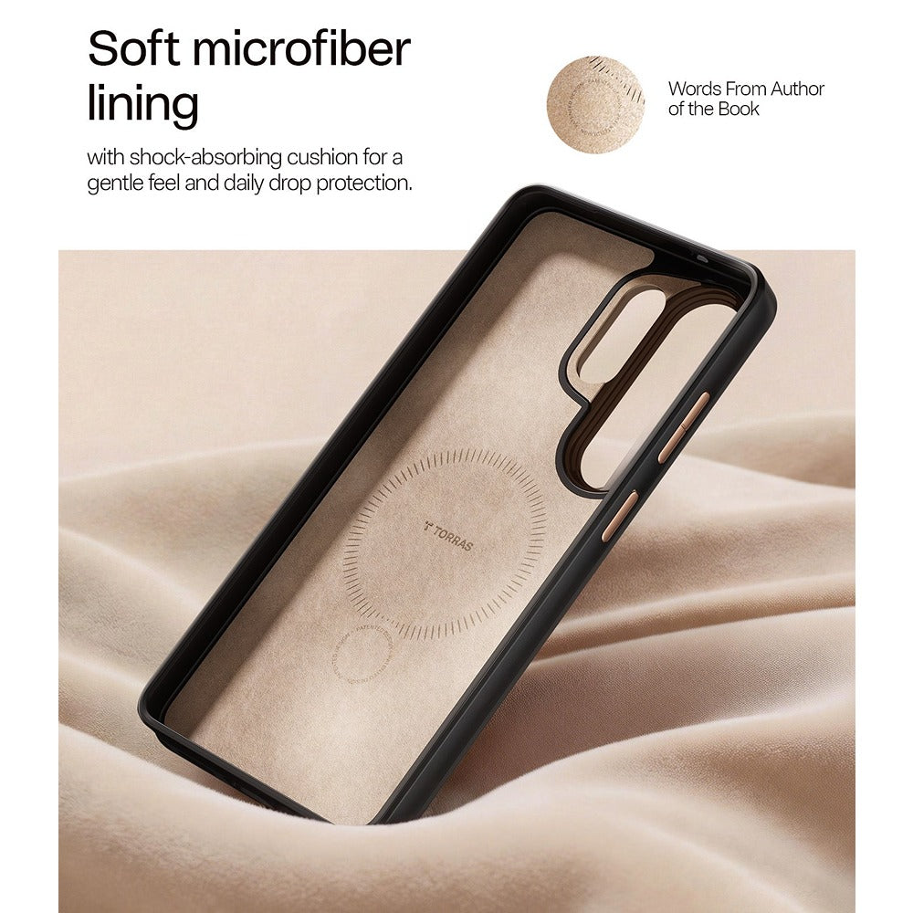 Torras Samsung Galaxy S26 Ultra Deksel Ostand Q3 Vegskin Obsidian Black