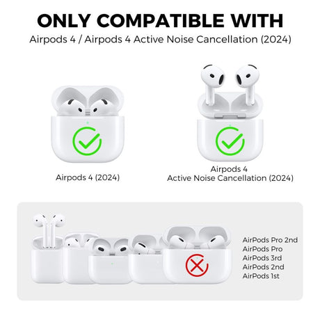 Ahastyle AirPods 4/5 Deksel Silikon Grønn
