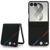 BMW Samsung Galaxy Z Flip 8 Deksel Tricolor Stripe Svart