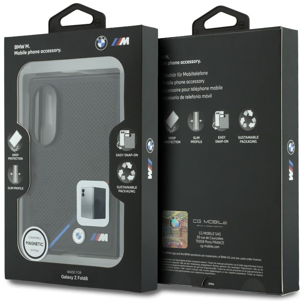 BMW Samsung Galaxy Z Fold 8 Deksel Tricolor Stripe Svart