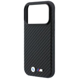 BMW iPhone 18 Pro Deksel M Karbon Metallogo Svart