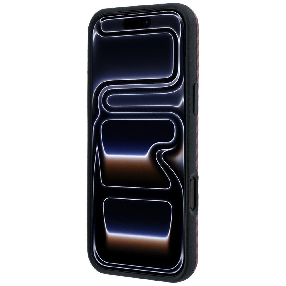 BMW iPhone 17 Pro Max/iPhone 18 Pro Max Deksel M Carbon Metal Logo burgunder