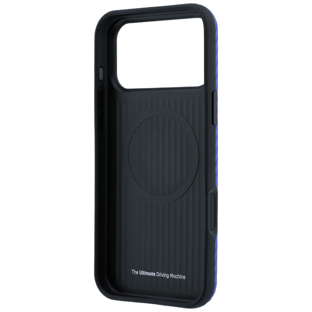 BMW iPhone 17 Pro/iPhone 18 Pro Deksel M Carbon Metal Logo Blå