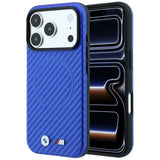 BMW iPhone 17 Pro/iPhone 18 Pro Deksel M Carbon Printed Ring Blå