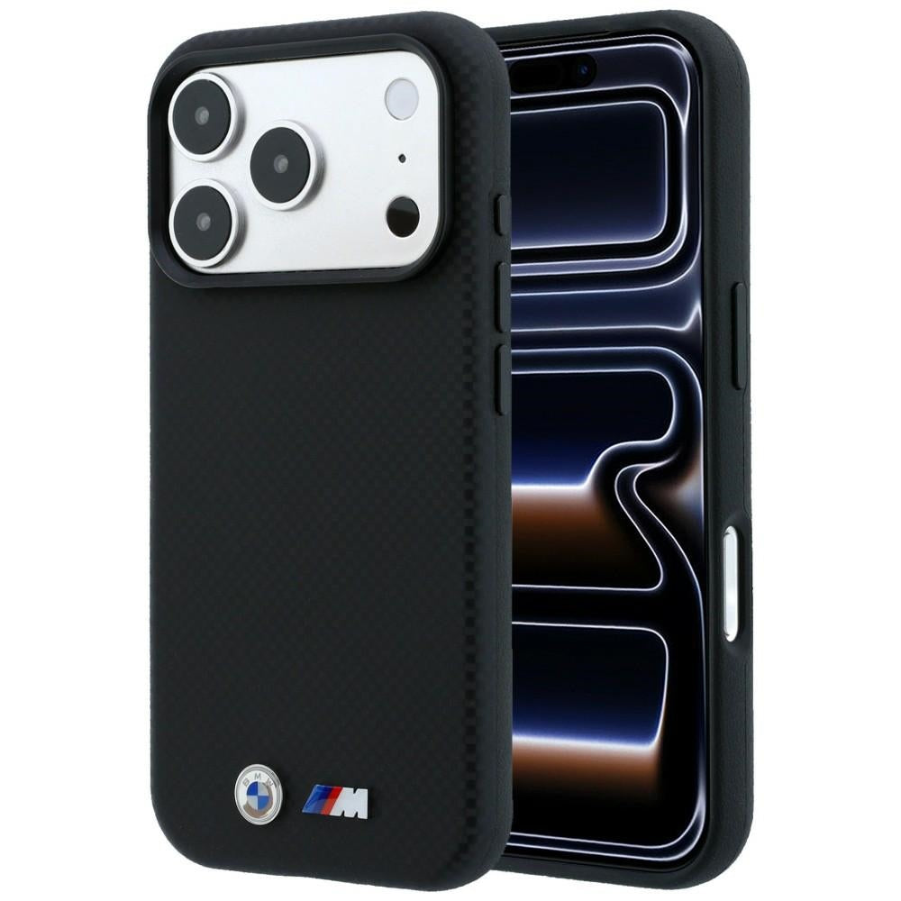 BMW iPhone 17 Pro Max/iPhone 18 Pro Max Deksel M Quadrille Kevlar Metal Logo Svart