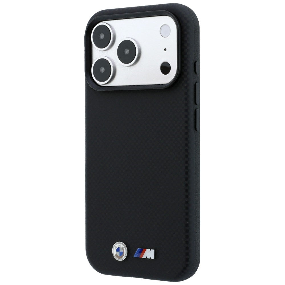 BMW iPhone 17 Pro Max/iPhone 18 Pro Max Deksel M Quadrille Kevlar Metal Logo Svart