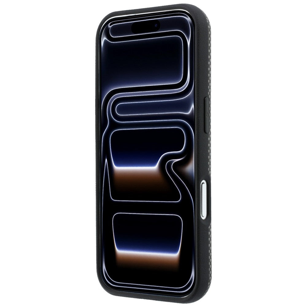 BMW iPhone 17 Pro/iPhone 18 Pro Deksel M Quadrille Kevlar Metal Logo Grå