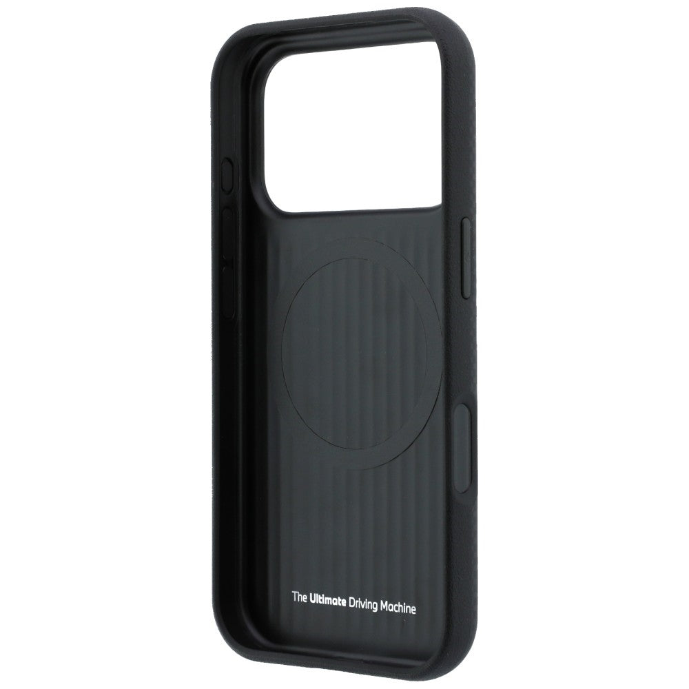 BMW iPhone 17 Pro/iPhone 18 Pro Deksel M Quadrille Kevlar Tricolor og metallogo Svart