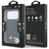 BMW iPhone 17 Pro/iPhone 18 Pro Deksel M Quadrille Kevlar Tricolor og metallogo Svart