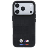 BMW iPhone 17 Pro Max/iPhone 18 Pro Max Deksel M Quadrille Kevlar Tricolor og Metal Logo Svart