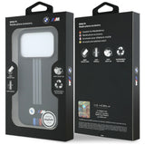 BMW iPhone 17 Pro/iPhone 18 Pro Deksel M Quadrille Kevlar med trefargede linjer Svart