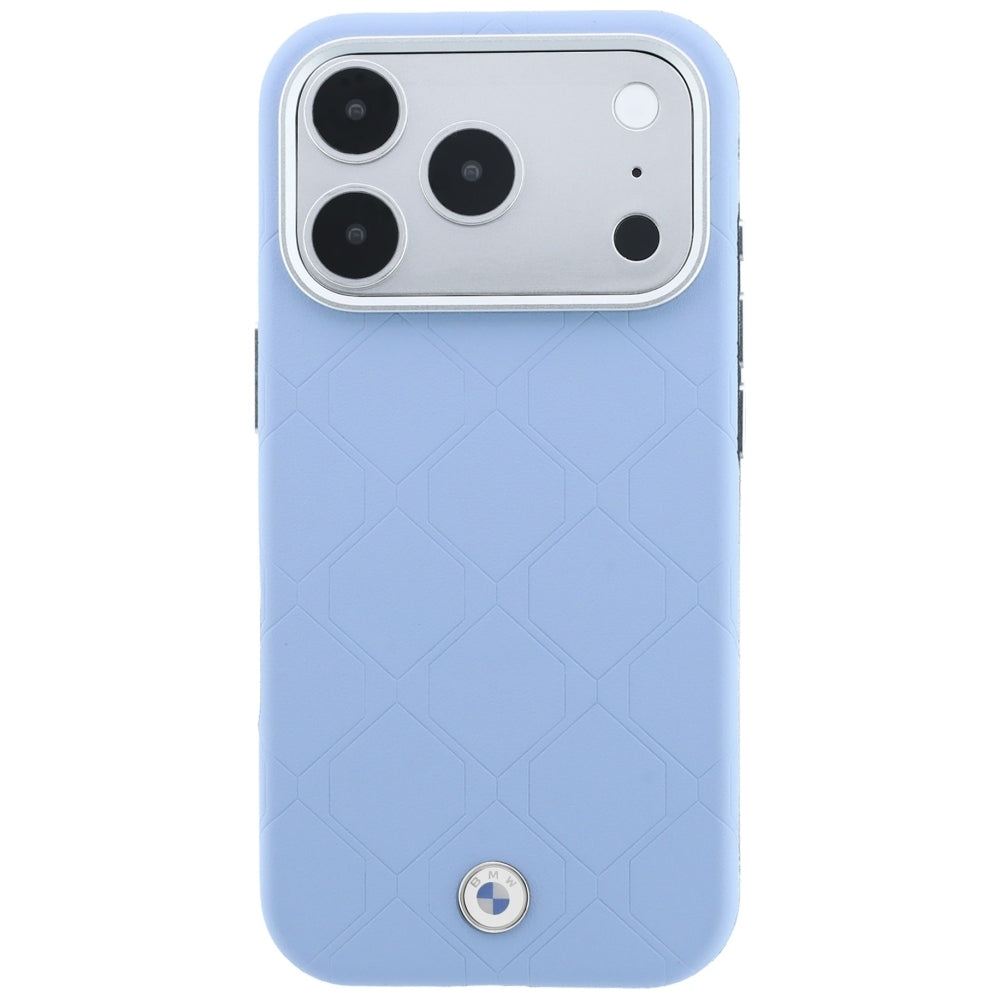 BMW iPhone 17 Pro/iPhone 18 Pro Deksel Deboss Quilted Blå