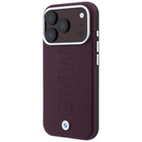 BMW iPhone 17 Pro Max/iPhone 18 Pro Max Deksel Centered Deboss Burgundy
