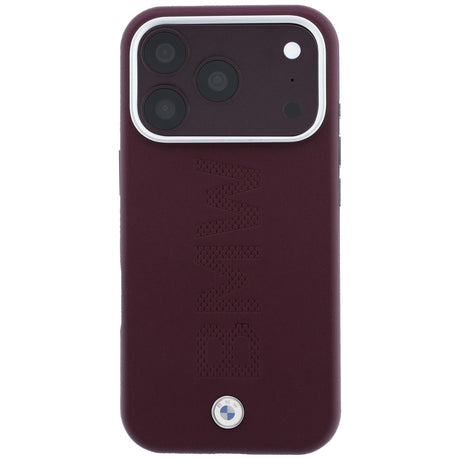 BMW iPhone 17 Pro Max/iPhone 18 Pro Max Deksel Centered Deboss Burgundy