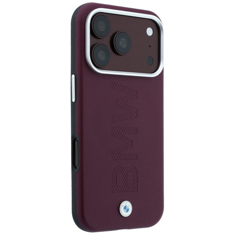 BMW iPhone 17 Pro Max/iPhone 18 Pro Max Deksel Centered Deboss Burgundy