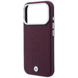 BMW iPhone 17 Pro Max/iPhone 18 Pro Max Deksel Centered Deboss Burgundy