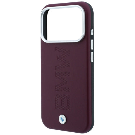 BMW iPhone 17 Pro Max/iPhone 18 Pro Max Deksel Centered Deboss Burgundy
