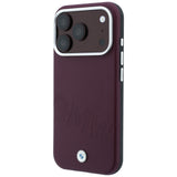BMW iPhone 17 Pro Max/iPhone 18 Pro Max Deksel Inclined Deboss Burgundy