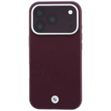 BMW iPhone 17 Pro Max/iPhone 18 Pro Max Deksel Inclined Deboss Burgundy