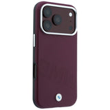 BMW iPhone 17 Pro Max/iPhone 18 Pro Max Deksel Inclined Deboss Burgundy