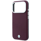 BMW iPhone 17 Pro Max/iPhone 18 Pro Max Deksel Inclined Deboss Burgundy