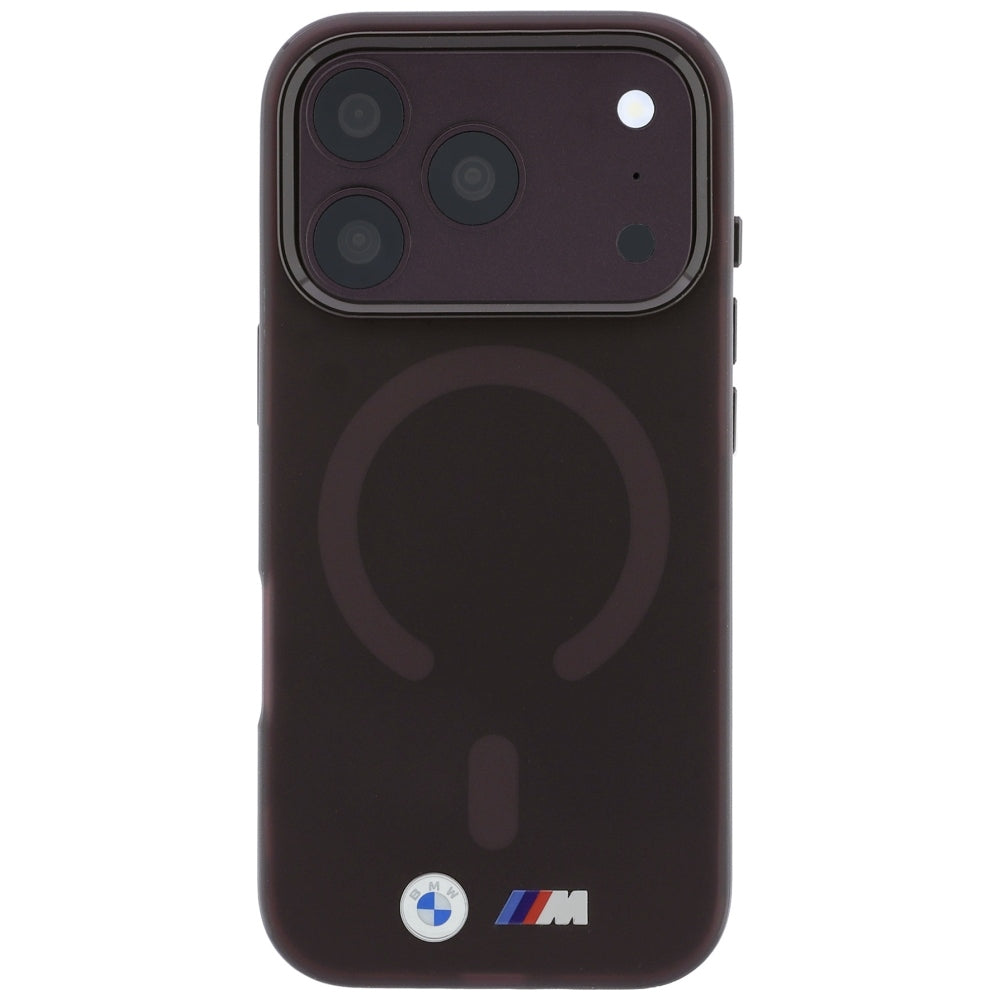 BMW iPhone 17 Pro Max/iPhone 18 Pro Max Deksel M Frosted Metal Logo Burgundy