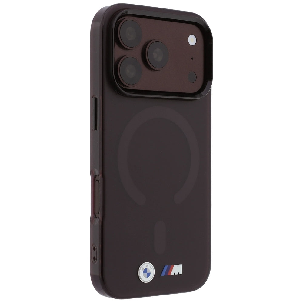 BMW iPhone 17 Pro Max/iPhone 18 Pro Max Deksel M Frosted Metal Logo Burgundy