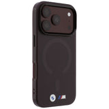 BMW iPhone 17 Pro Max/iPhone 18 Pro Max Deksel M Frosted Metal Logo Burgundy