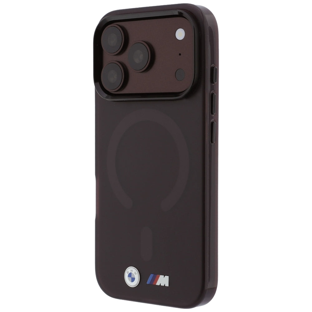 BMW iPhone 17 Pro/iPhone 18 Pro Deksel M Frosted Metal Logo Burgundy