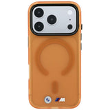 BMW iPhone 17 Pro/iPhone 18 Pro Deksel M Frosted Metal Logo Oransje