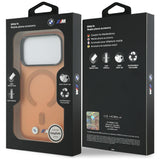 BMW iPhone 17 Pro/iPhone 18 Pro Deksel M Frosted Metal Logo Oransje