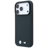BMW iPhone 17 Pro/iPhone 18 Pro Deksel M Quadrille Kevlar med metallogo marineblå
