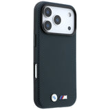 BMW iPhone 17 Pro/iPhone 18 Pro Deksel M Quadrille Kevlar med metallogo marineblå