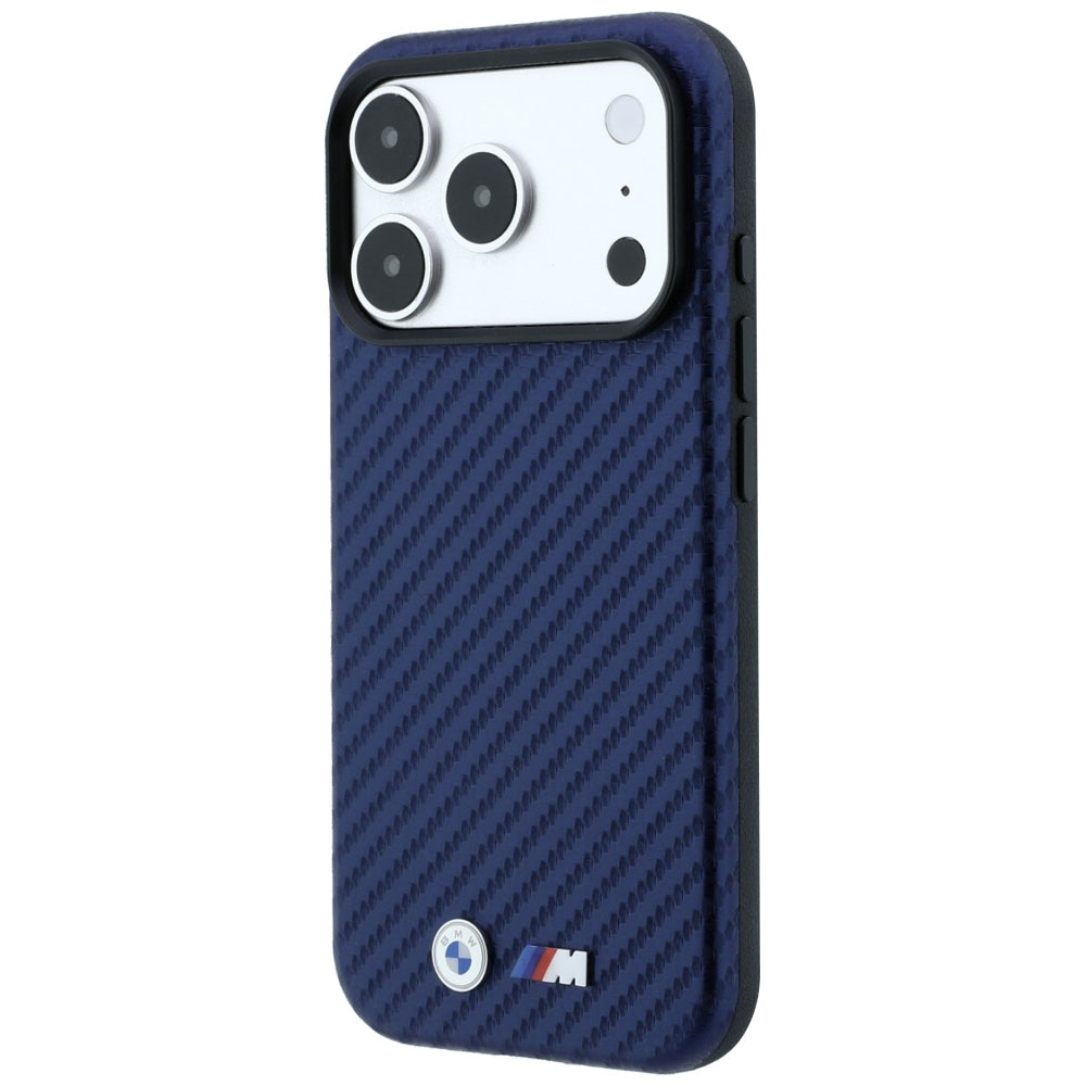 BMW iPhone 17 Pro Max/iPhone 18 Pro Max Deksel M Carbon Metal Logo Navy