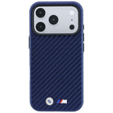 BMW iPhone 17 Pro Max/iPhone 18 Pro Max Deksel M Carbon Metal Logo Navy
