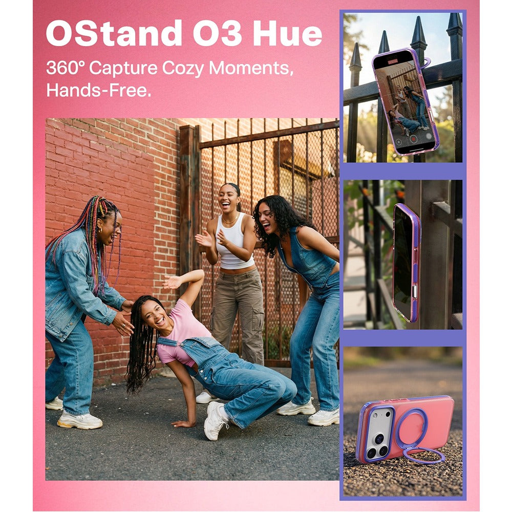 Torras iPhone 17 Pro Max Deksel Ostand O3 Hue Blush Pink