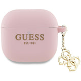 Guess AirPods 4 Deksel Silicone 4G Charm Rosa
