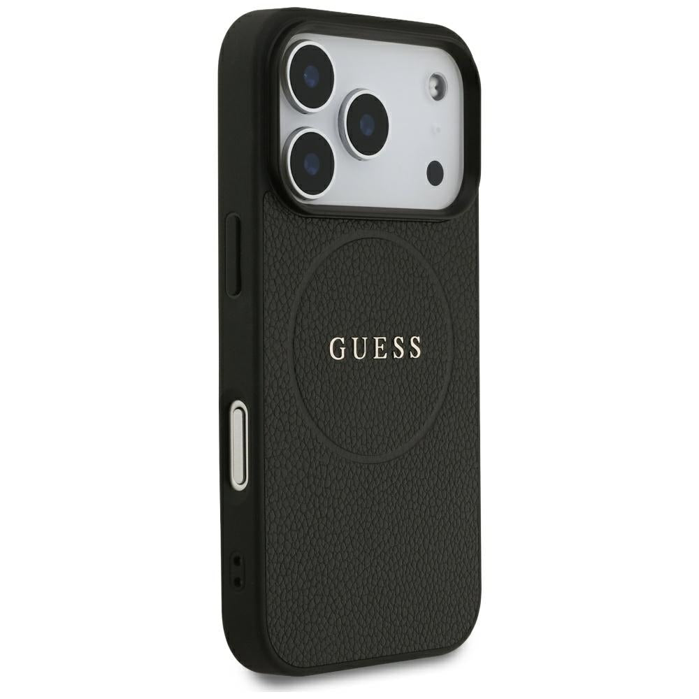 Guess iPhone 17 Pro/iPhone 18 Pro Deksel med kornet tekstur Svart